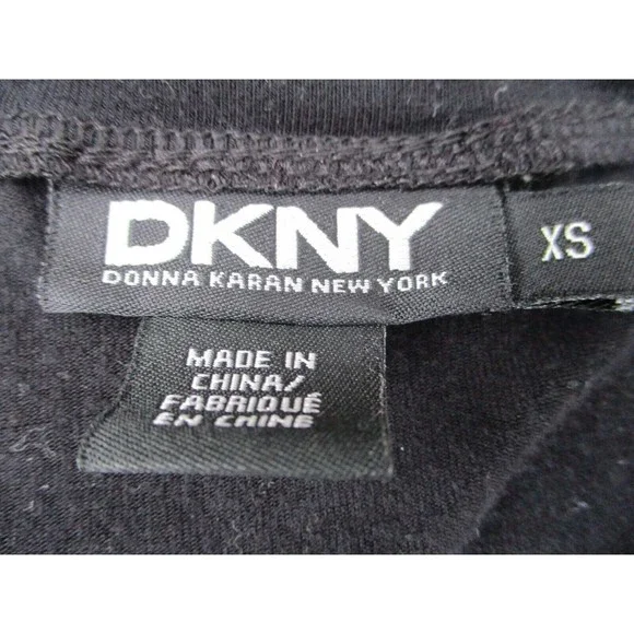 DKNY Sleeveless Tank Top Women's Size XS Silky Black Bodycon Y2K Business - Picture 3 of 14